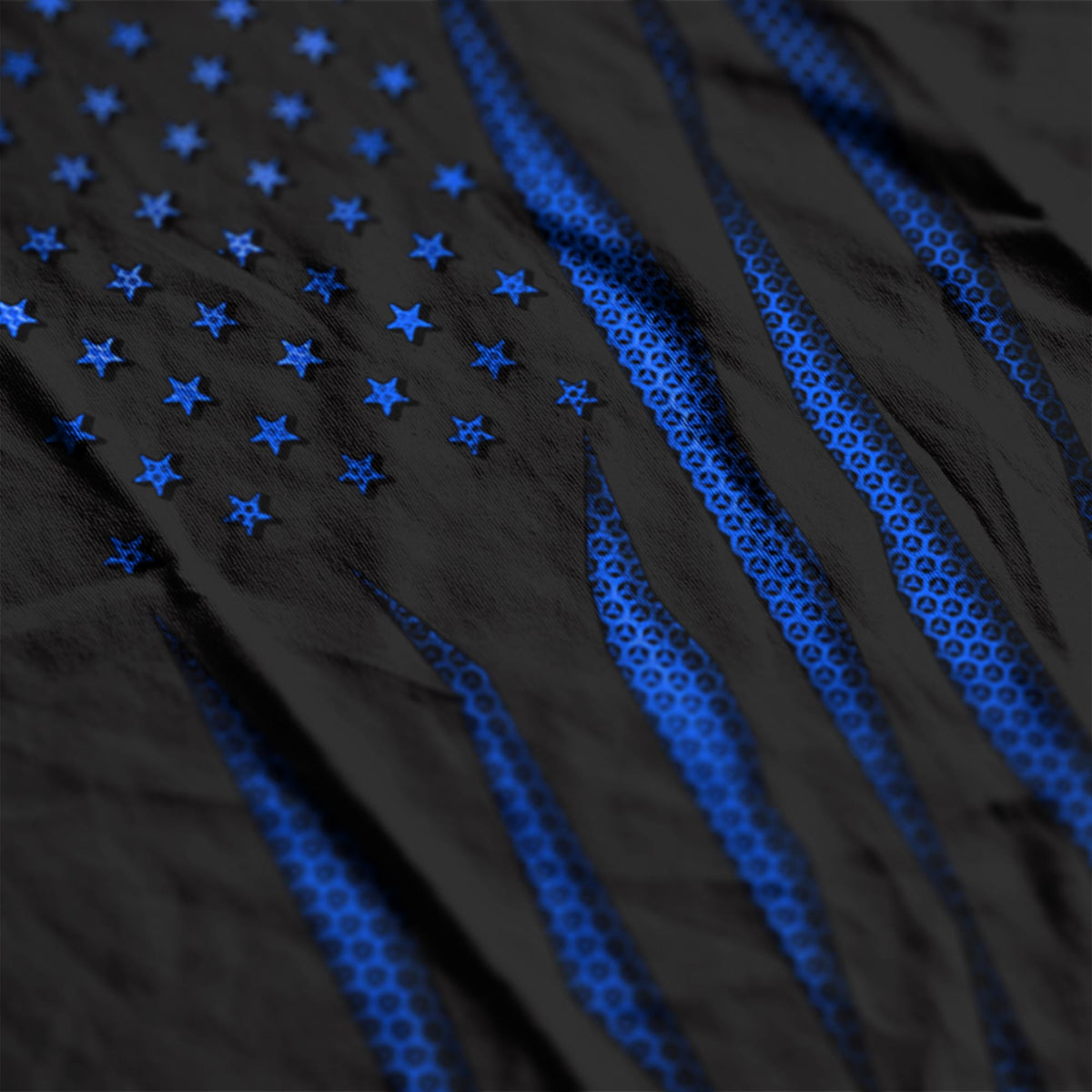 Blue Carbon Onyx American Flag