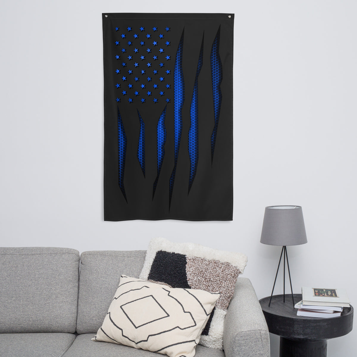 Blue Carbon Onyx American Flag Wall Flag