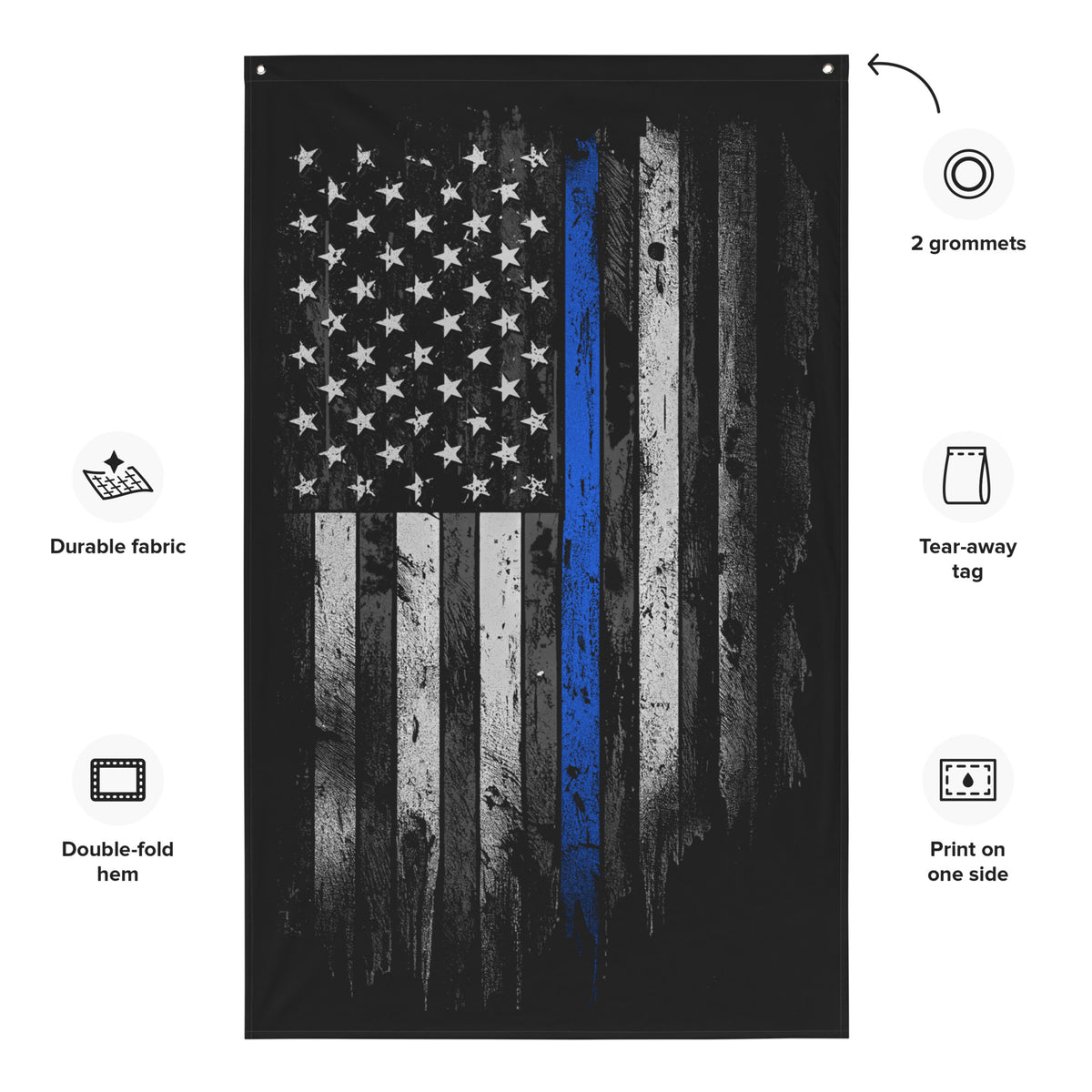 Thin Blue Line Flag 3.0 Wall Flag