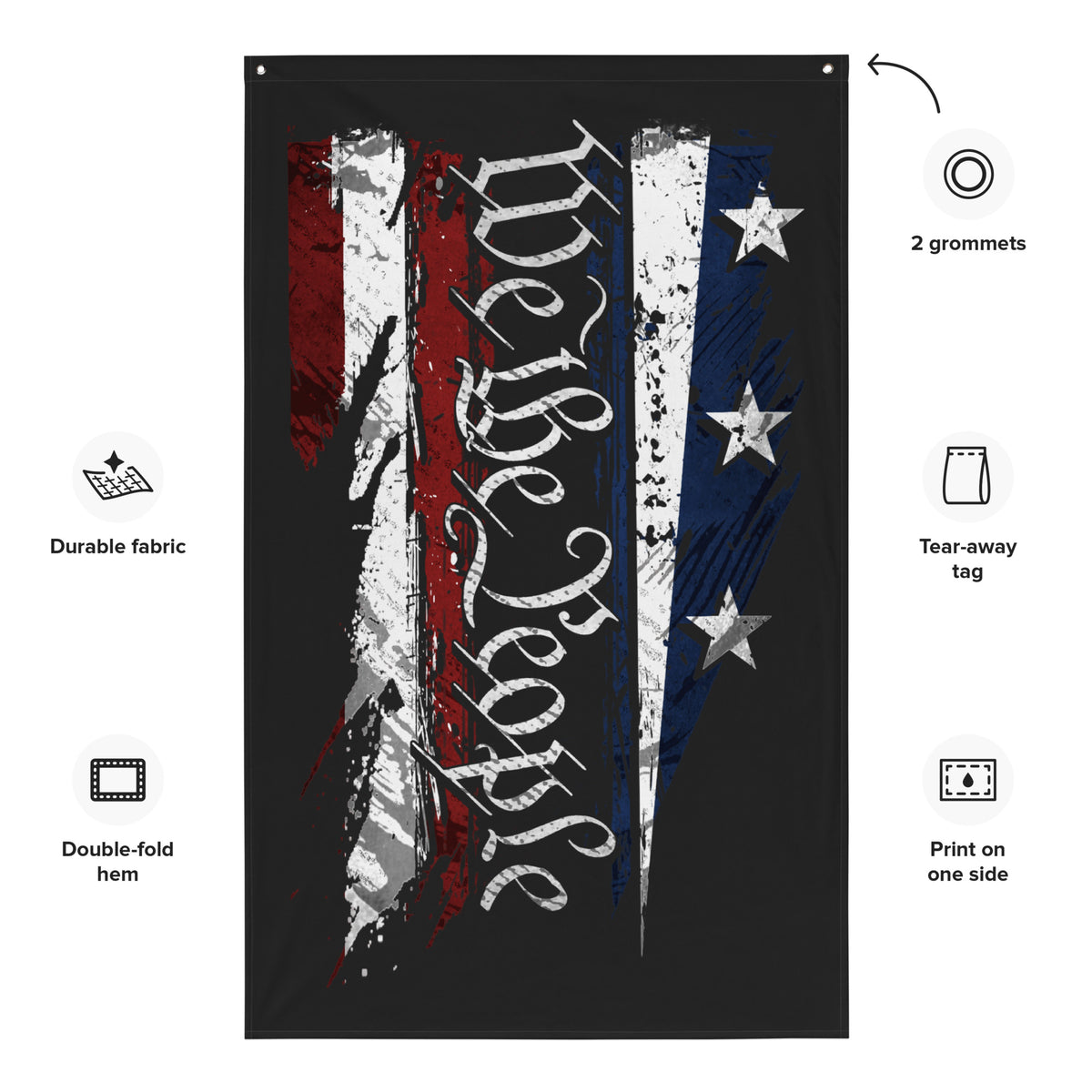 We The People Switchback Wall Flag