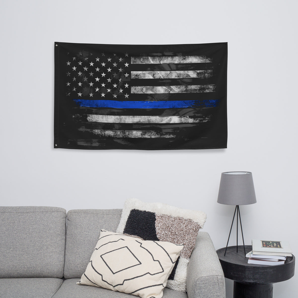 Thin Blue Line Flag 2.0 Front Wall Flag