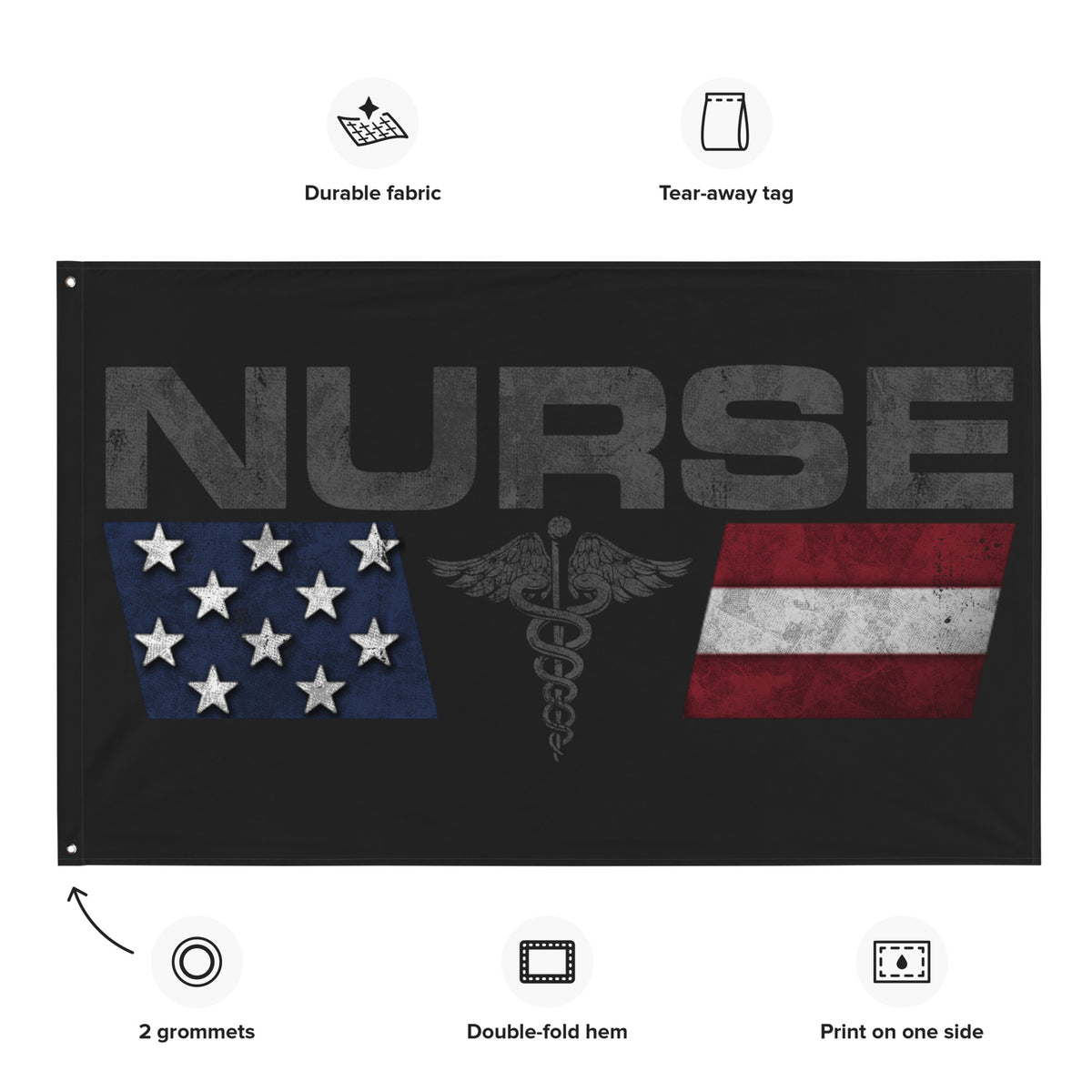 Nurse Logo Wall Flag