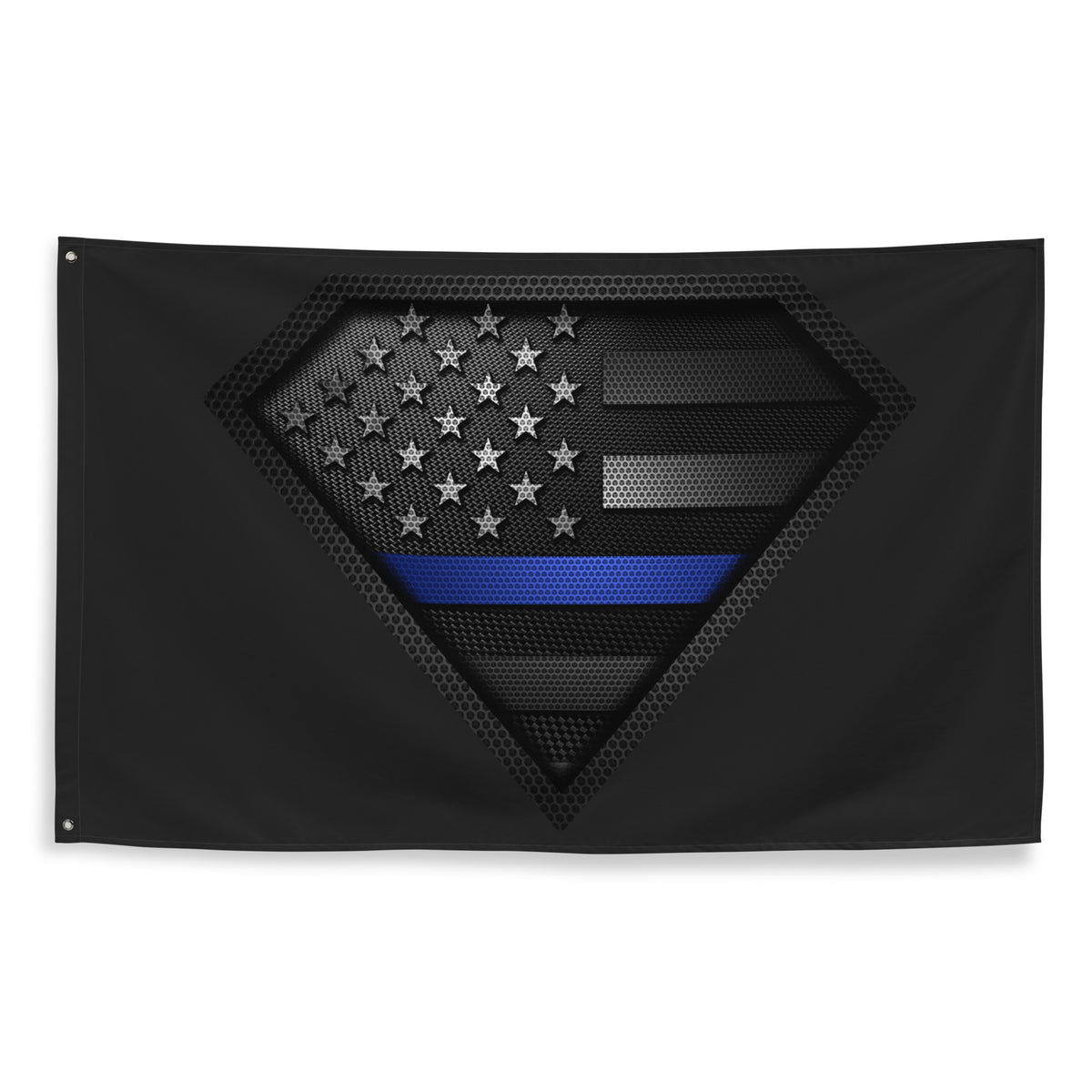 Super Police Carbon Onyx Wall Flag