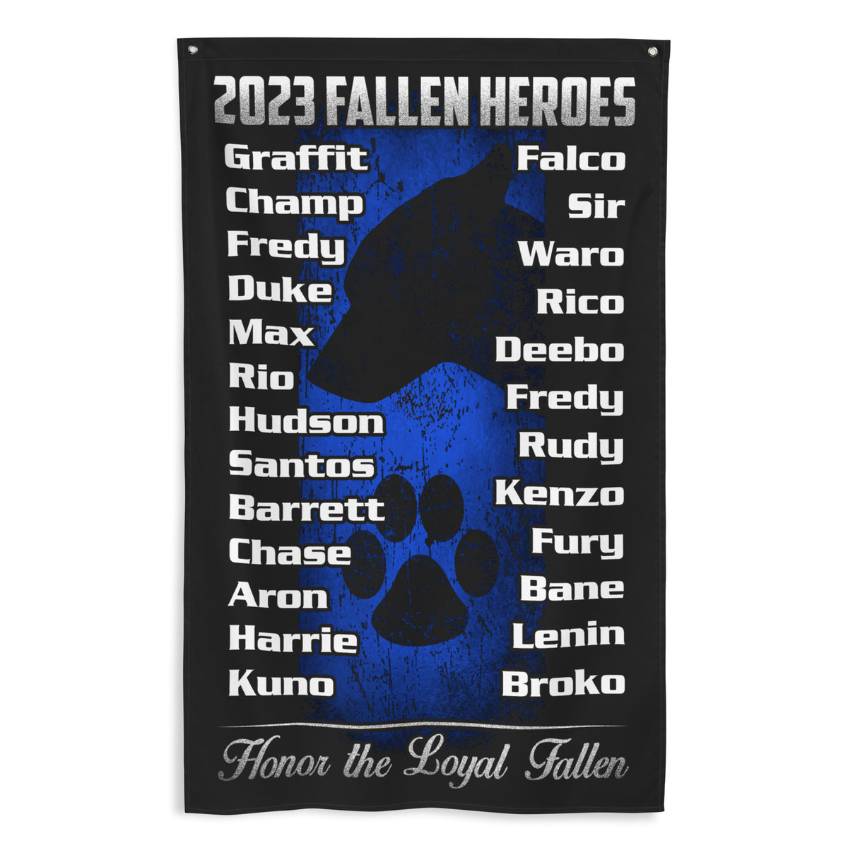 2023 K-9 Fallen Heroes Wall Flag