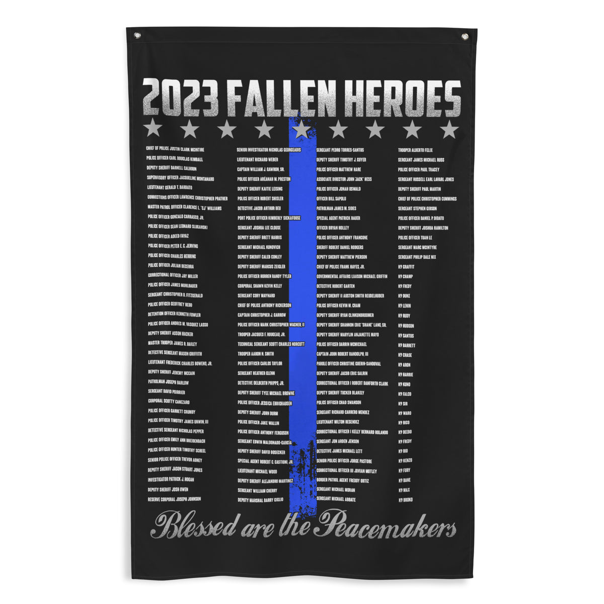 2023 Law Enforcement Fallen Heroes Wall Flag