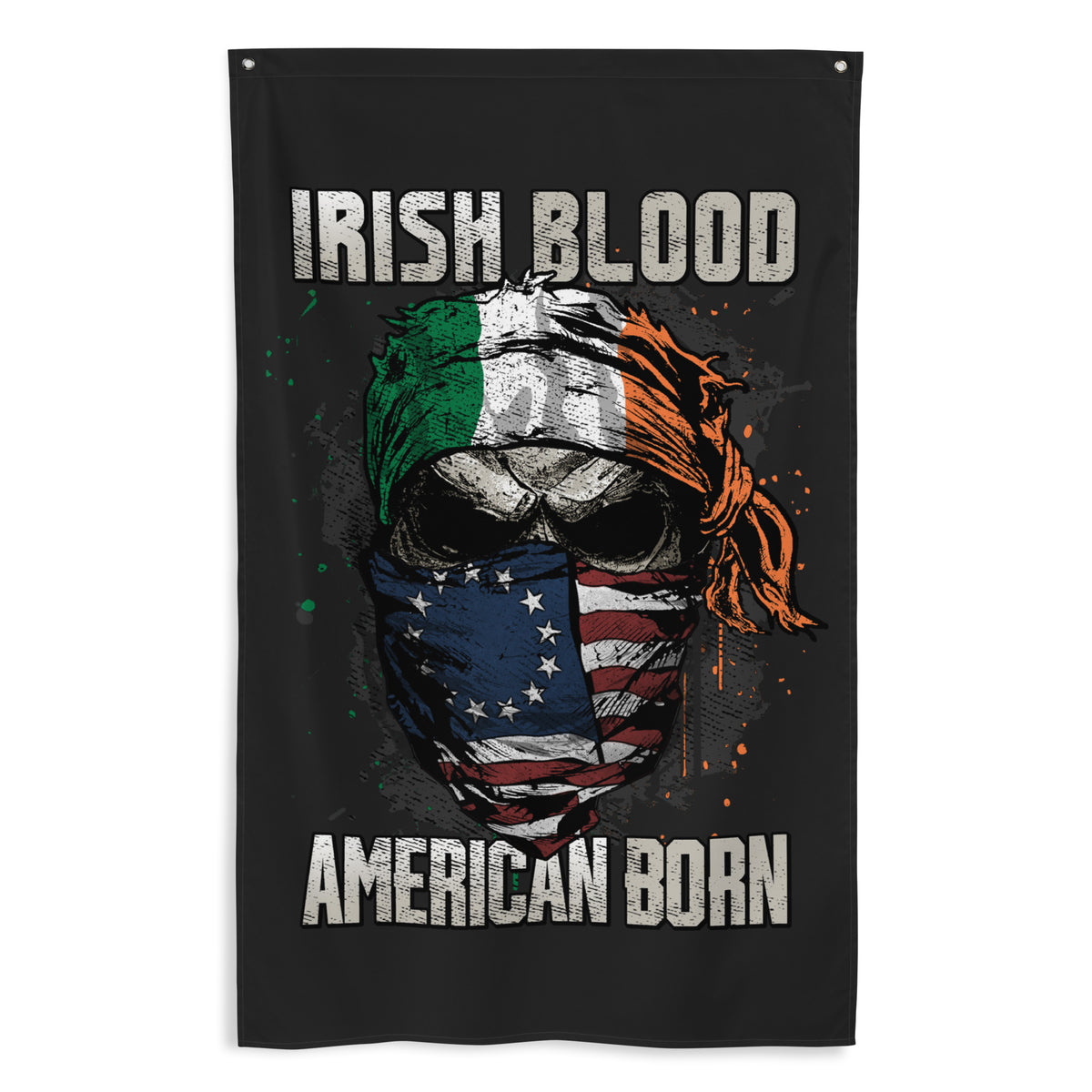 Irish Blood. American Born Wall Flag