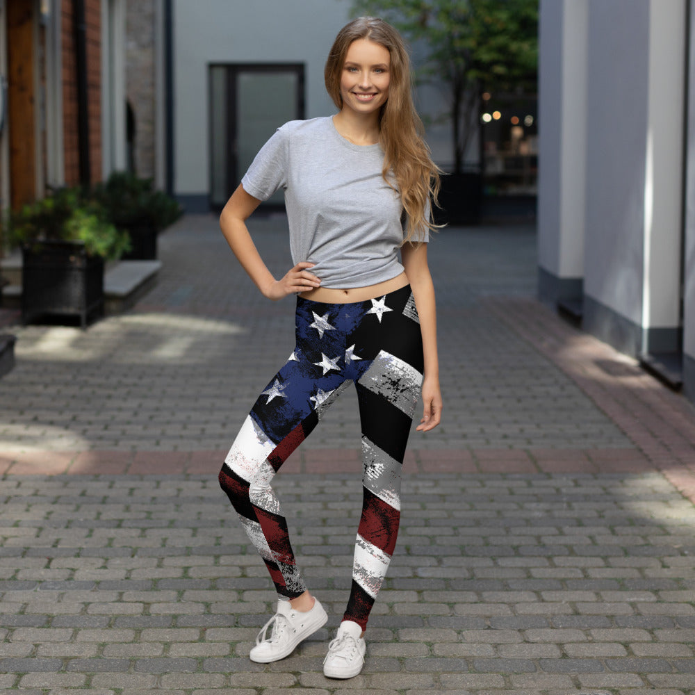 American Flag Leggings - 1 Nation Design