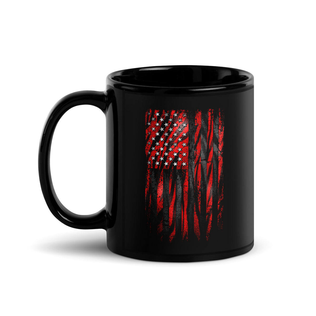 Red Tiger American Flag Mug