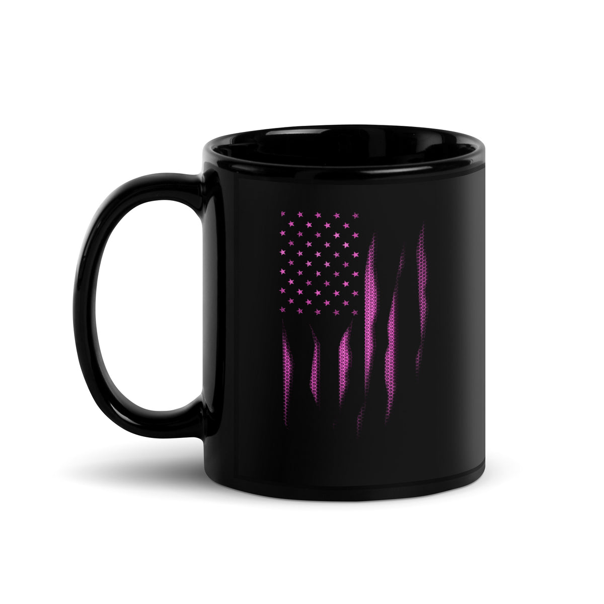 Pink Carbon Onyx American Flag Mug
