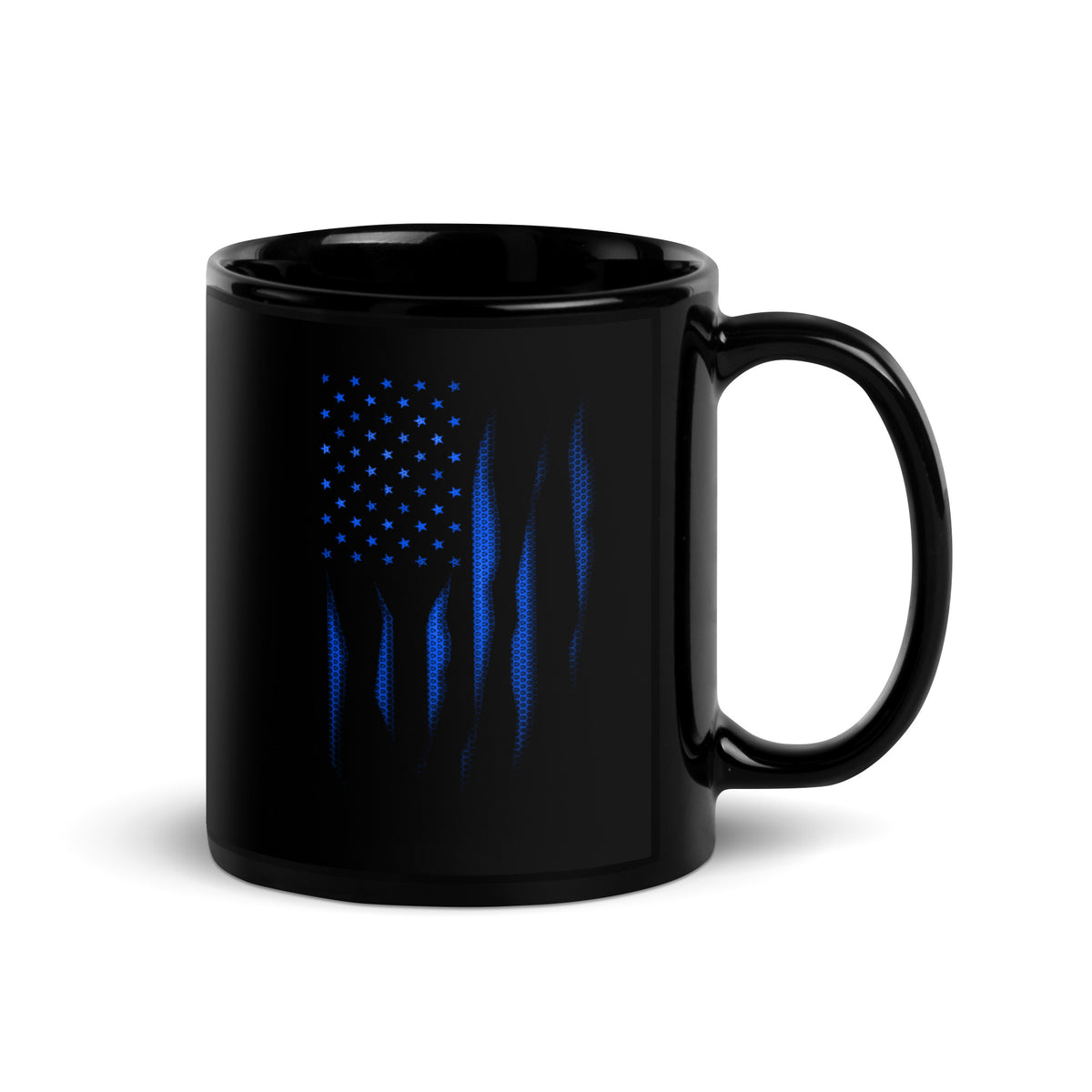 Blue Carbon Onyx American Flag Mug