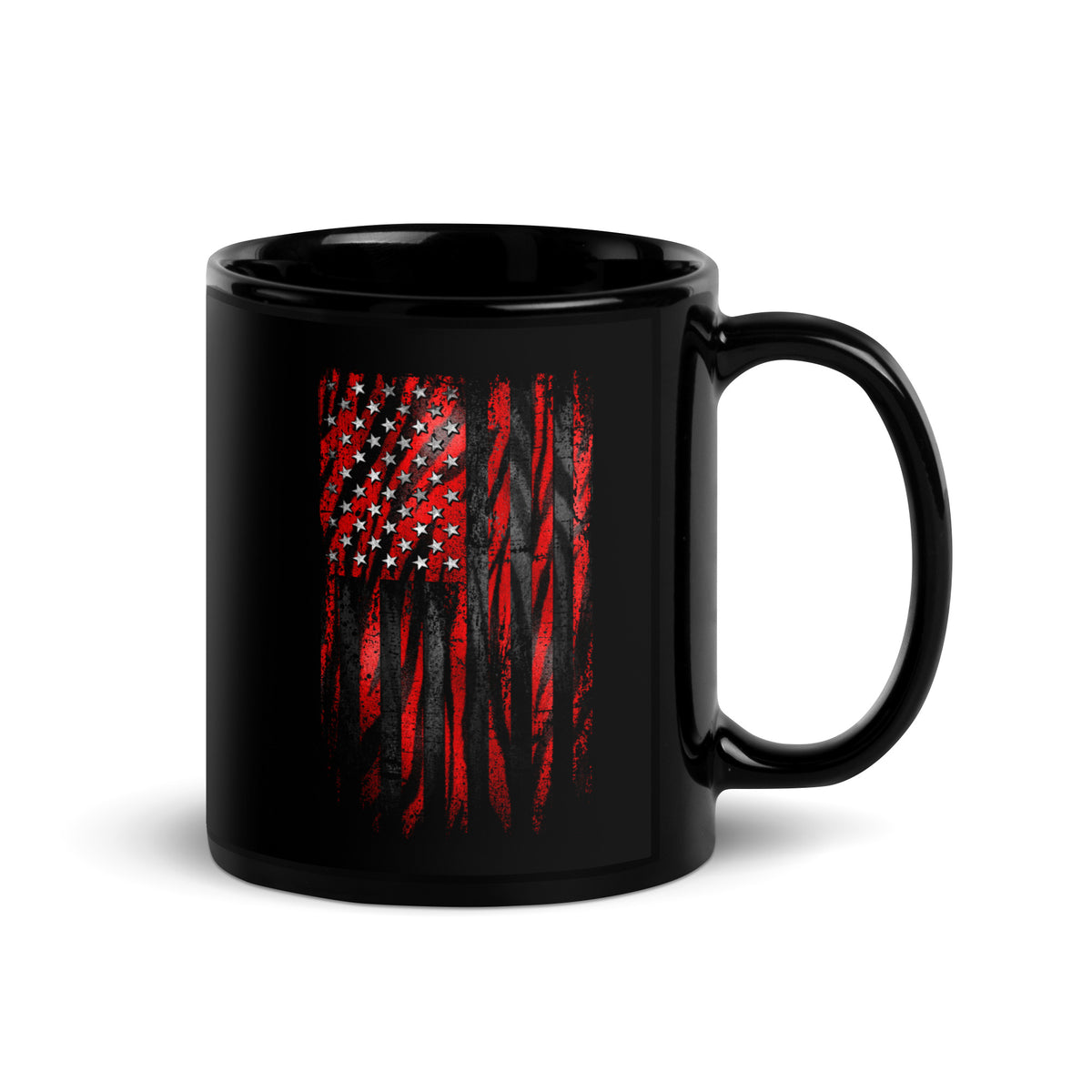 Red Tiger American Flag Mug