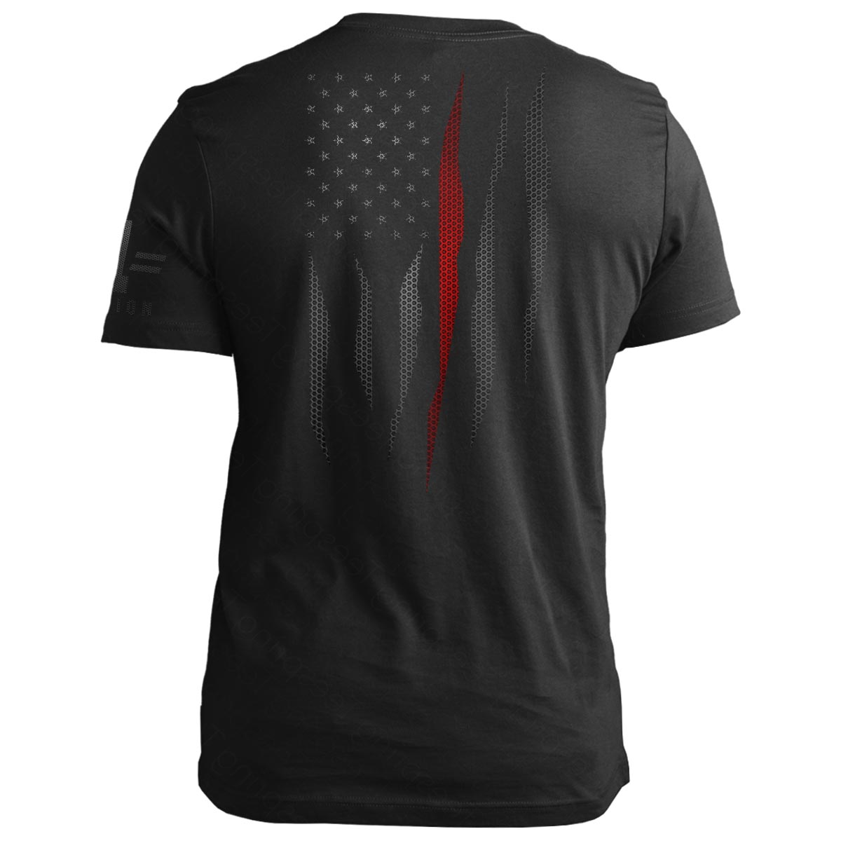 Carbon Onyx Thin Red Line Flag