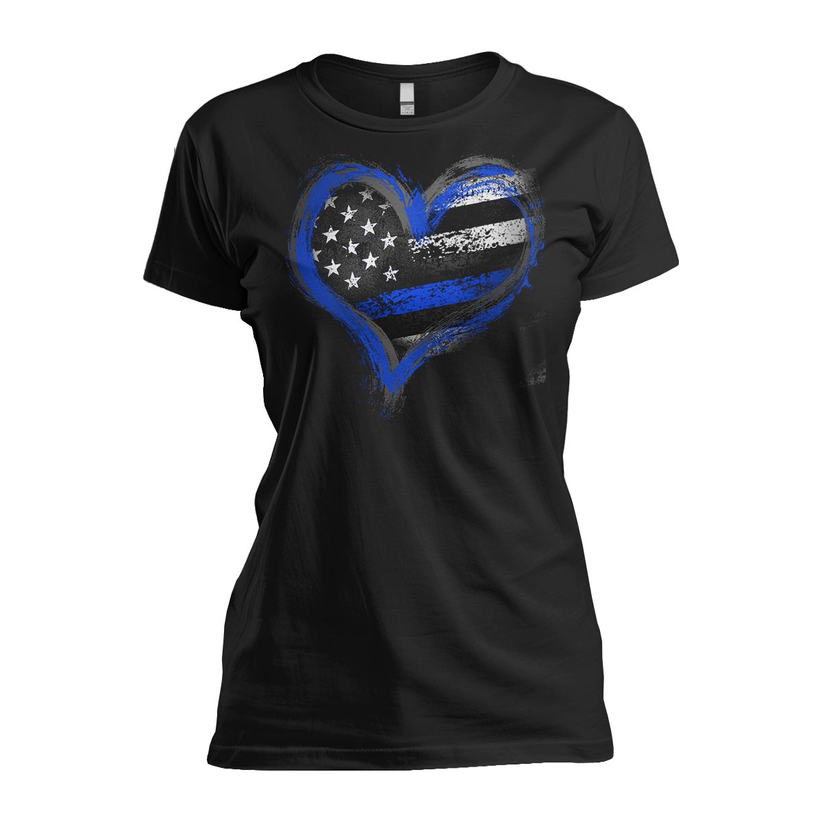 Thin Blue Line Heart - Women&#39;s Relaxed Fit