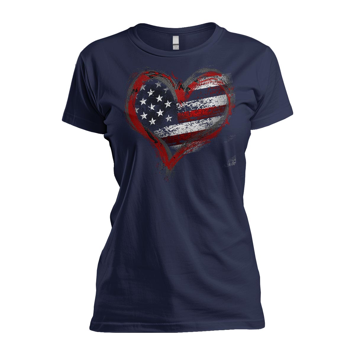 American Flag Heart - Women&#39;s Relaxed Fit