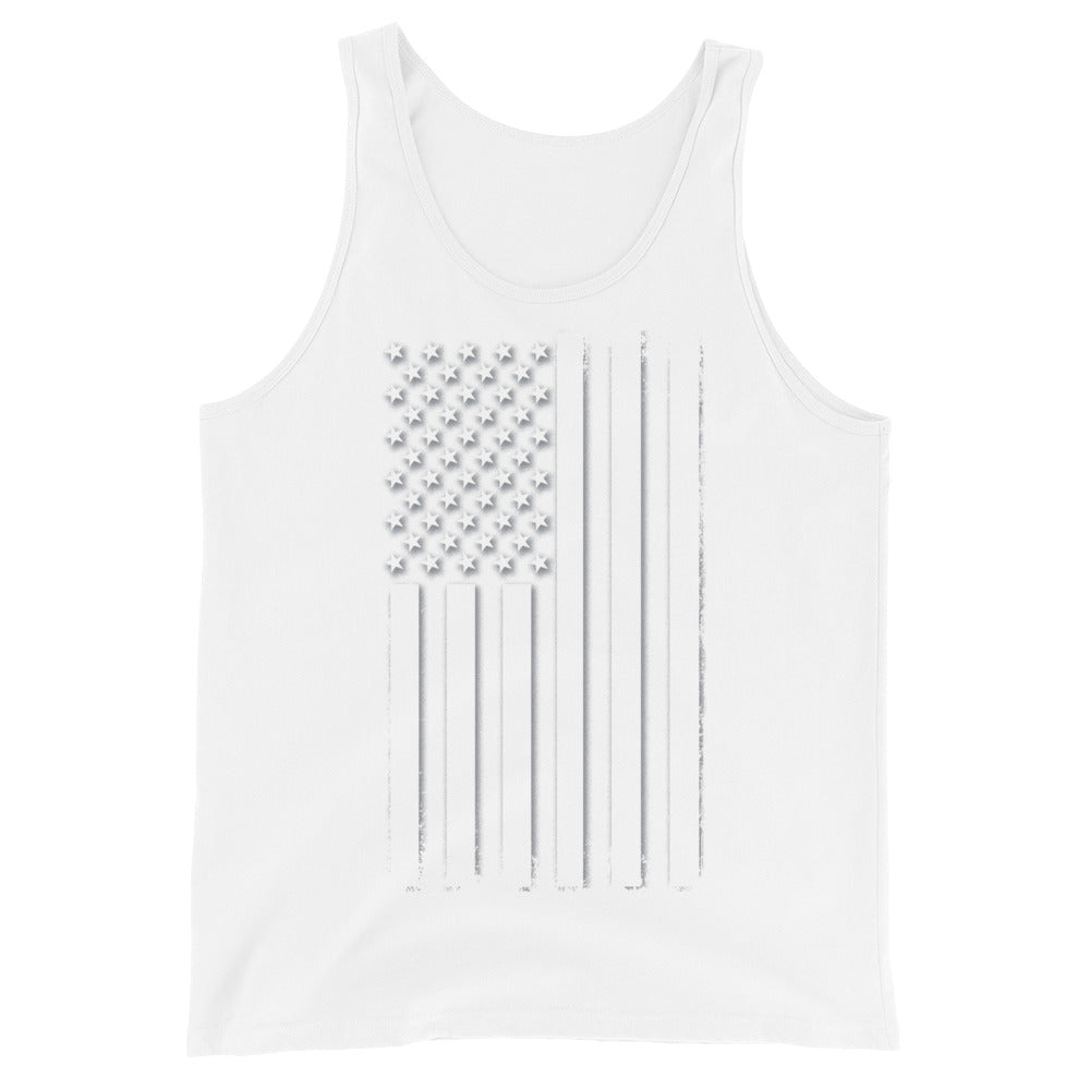 White Out American Flag Tank
