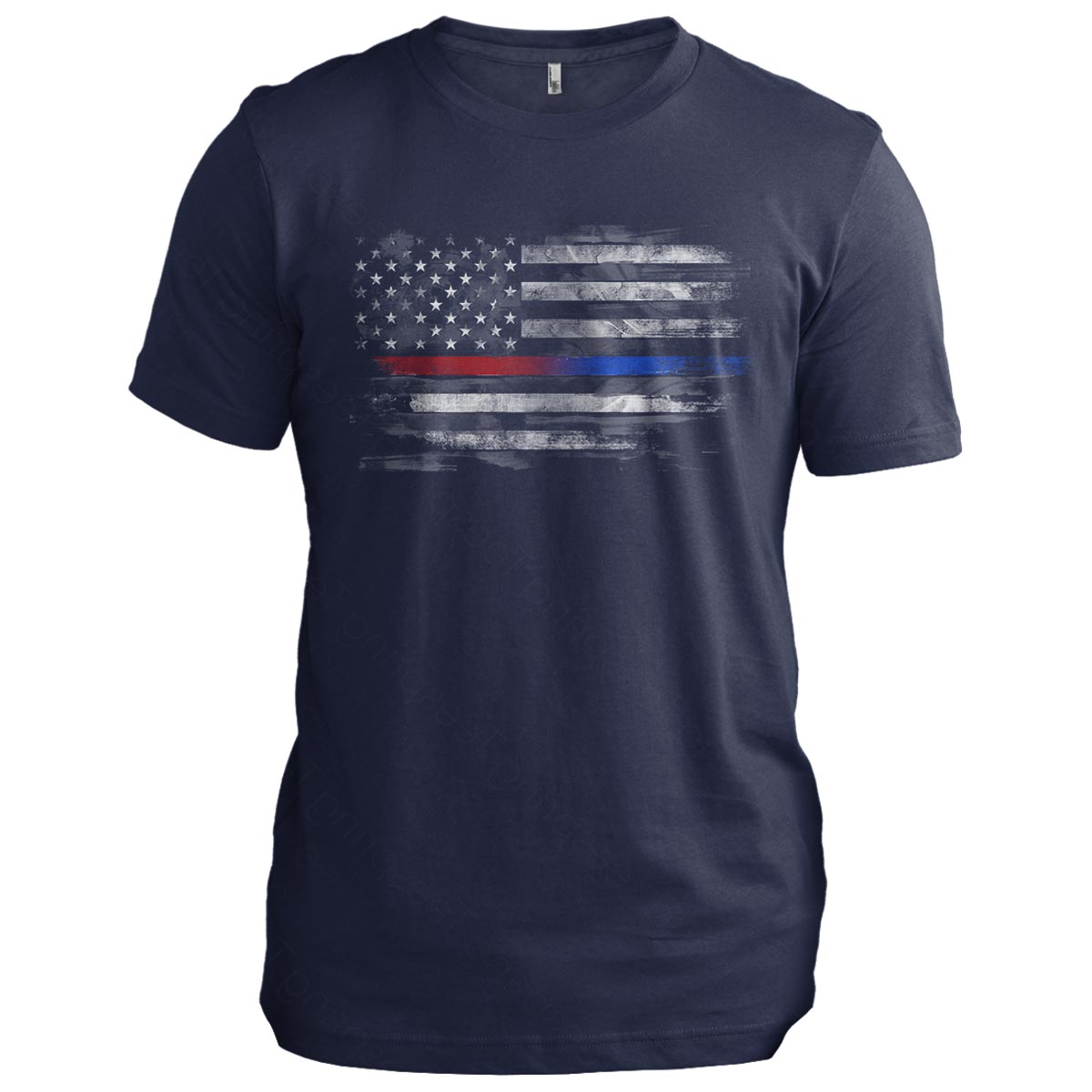Thin Red and Blue Line Flag