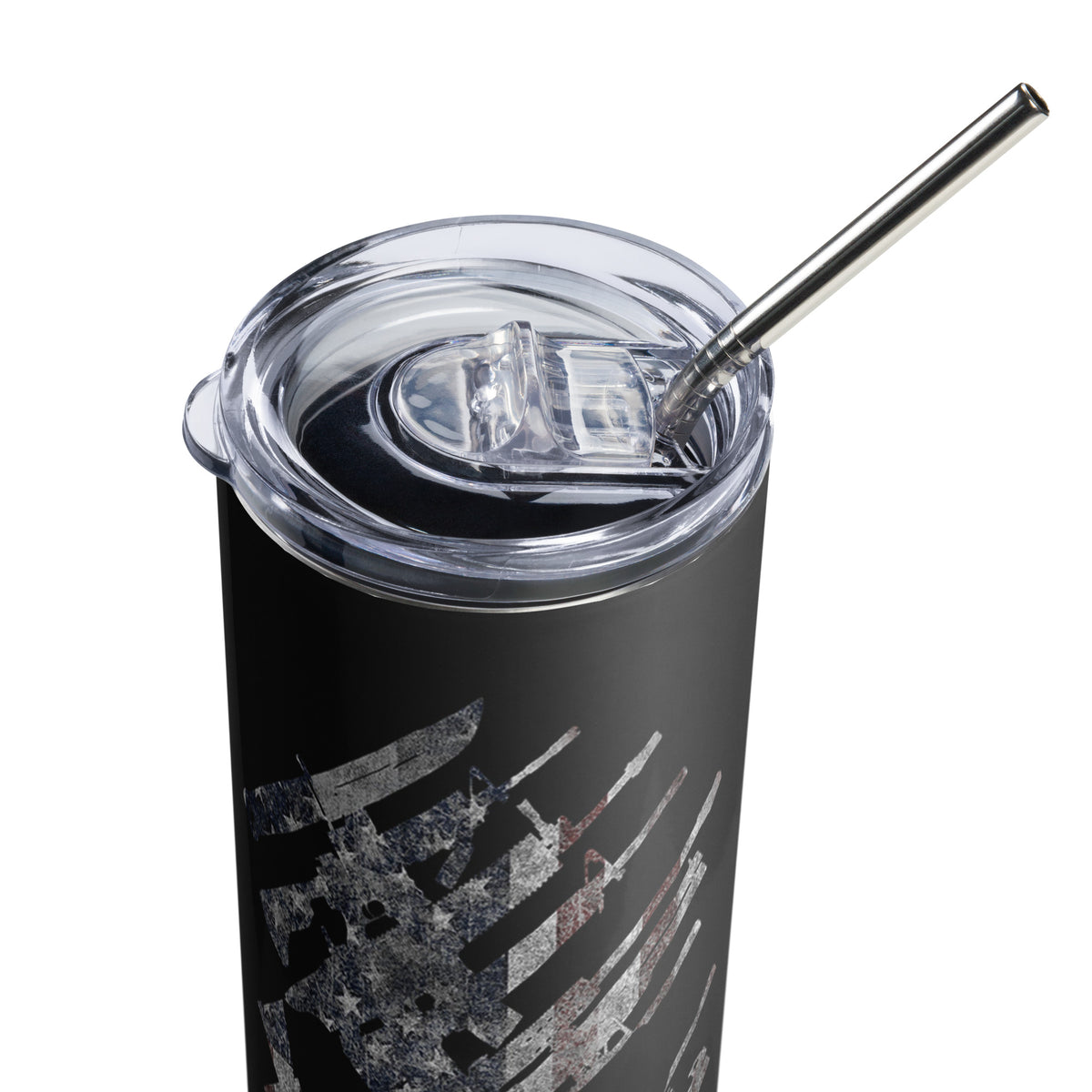 American Flag -Skull and Weapons Tumbler