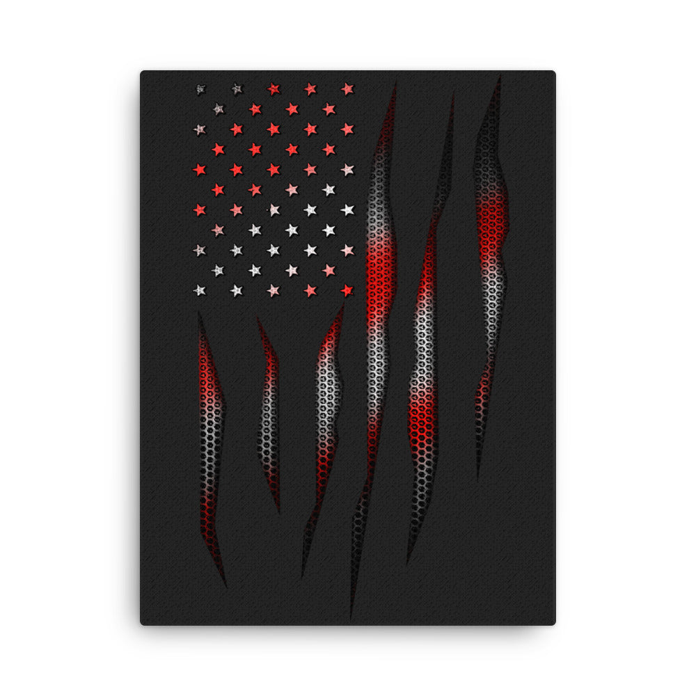 Red Devil Carbon Onyx American Flag Canvas