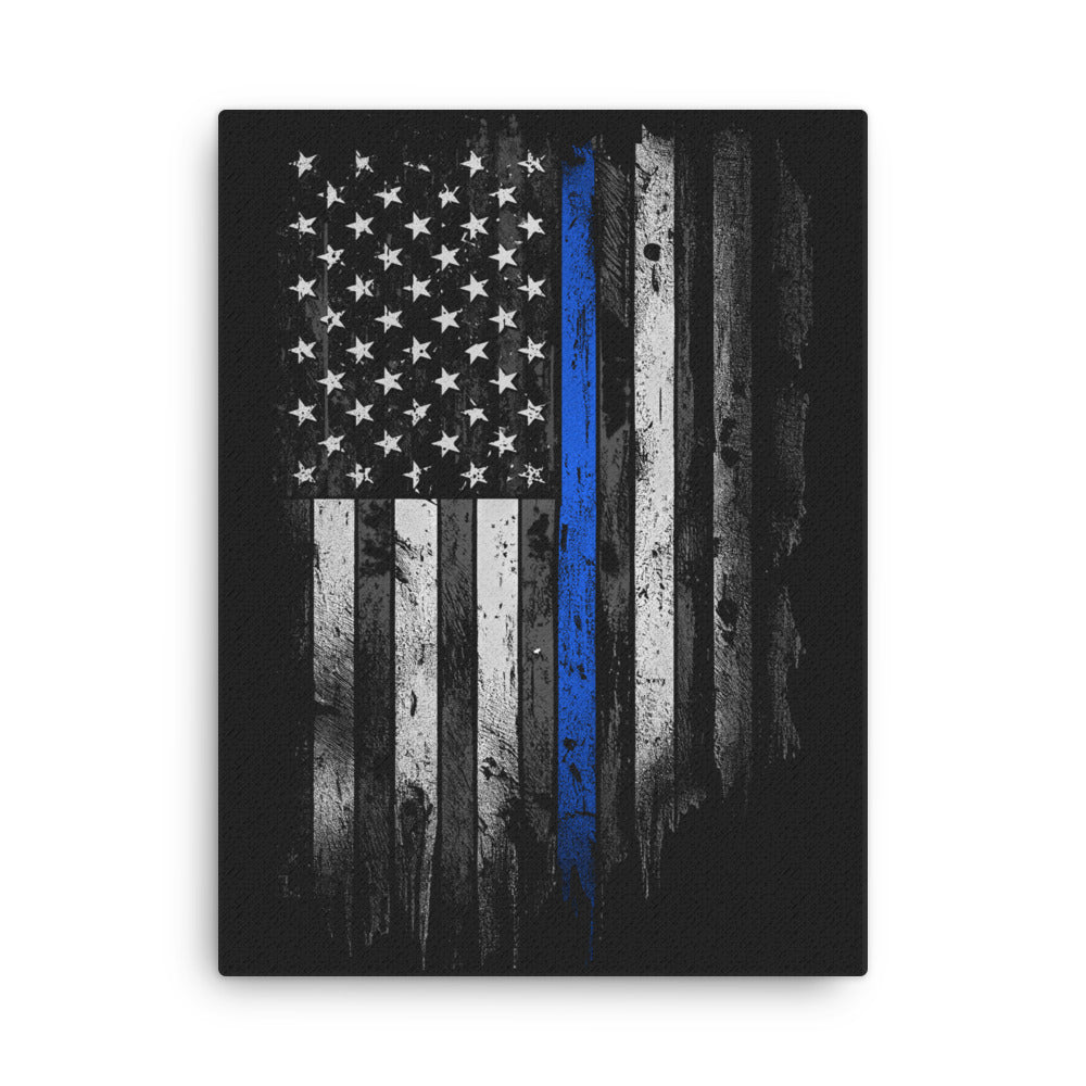 Thin Blue Line Flag 3.0 Canvas