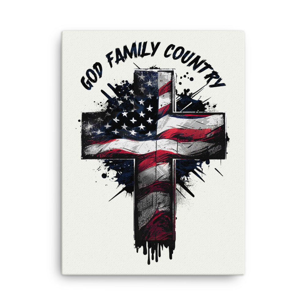God Family Country Canvas