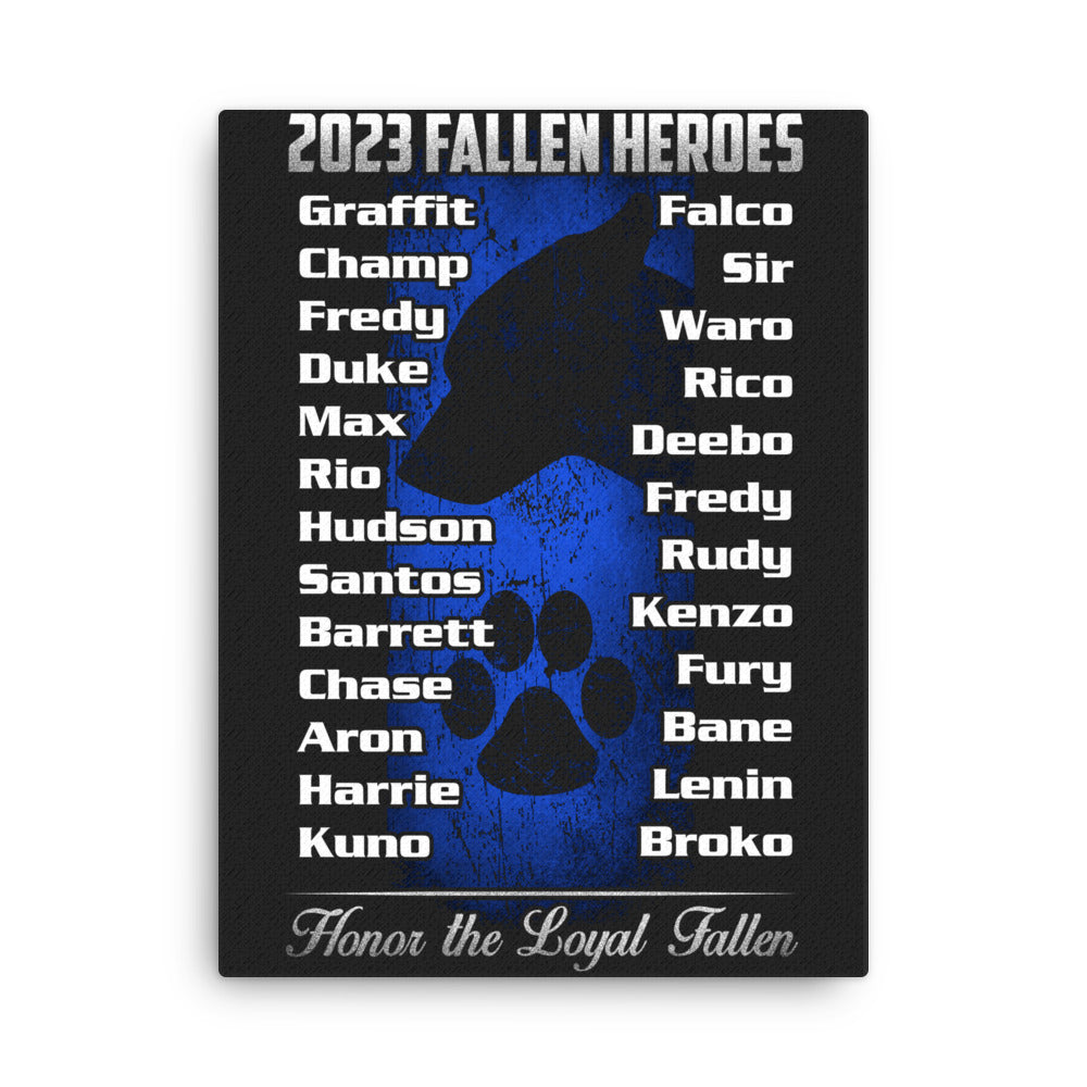 2023 K-9 Fallen Heroes Canvas