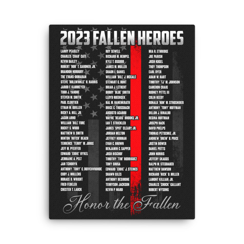 2023 Firefighters Fallen Heroes Canvas