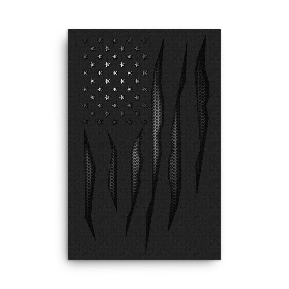 Carbon Onyx American Flag Canvas