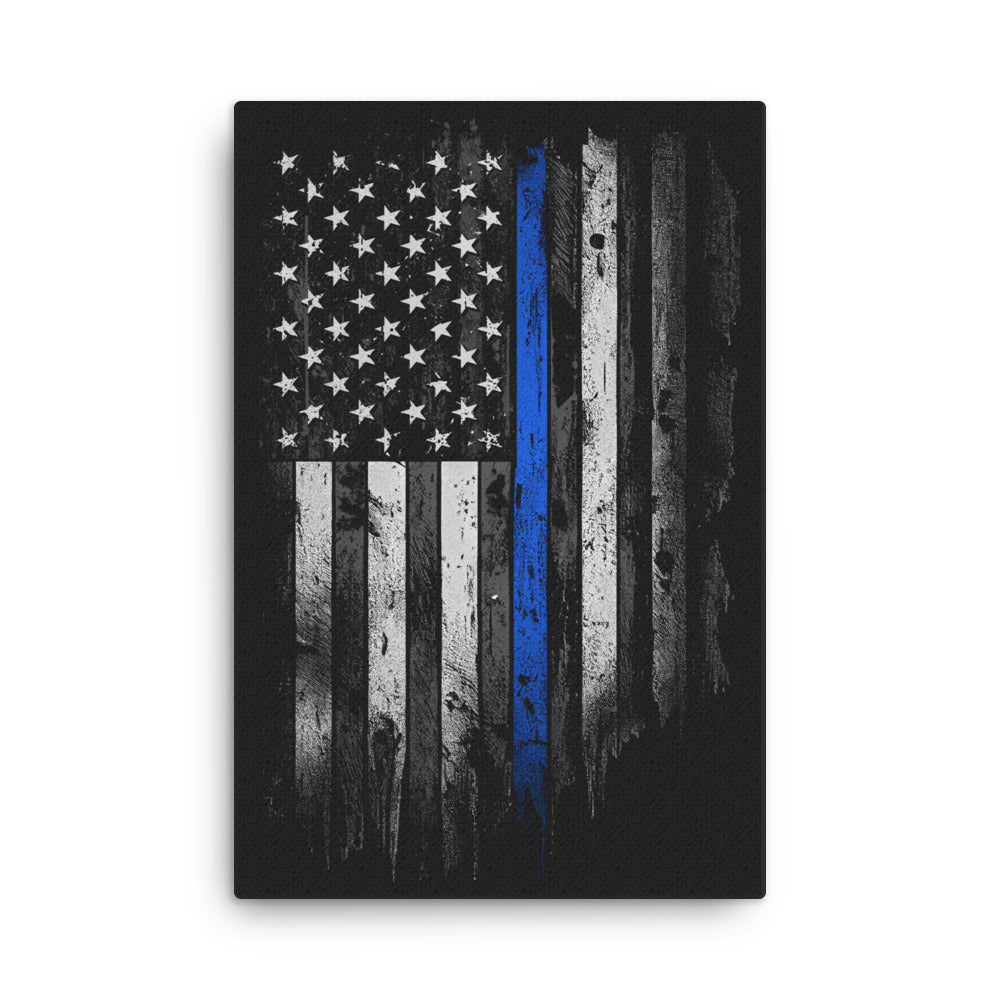 Thin Blue Line Flag 3.0 Canvas