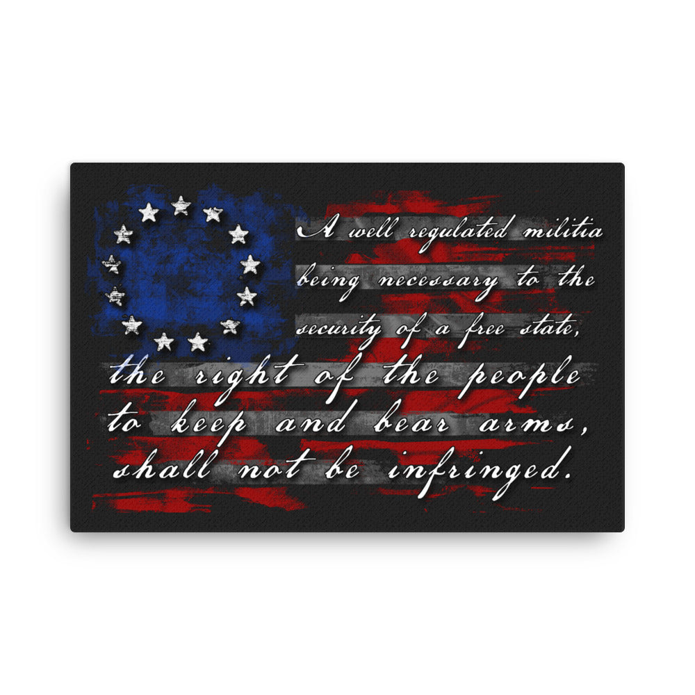 2nd Amendment American Flag Canvas