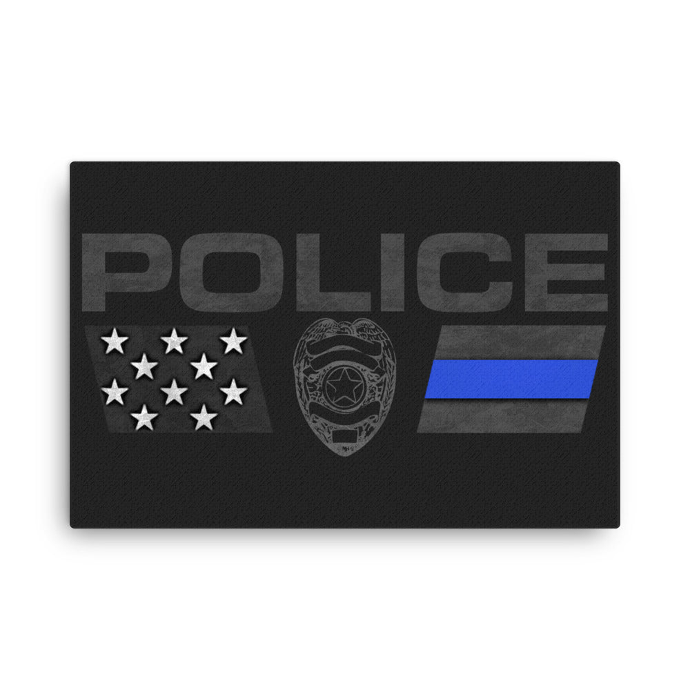 Police: Black and Blue Canvas