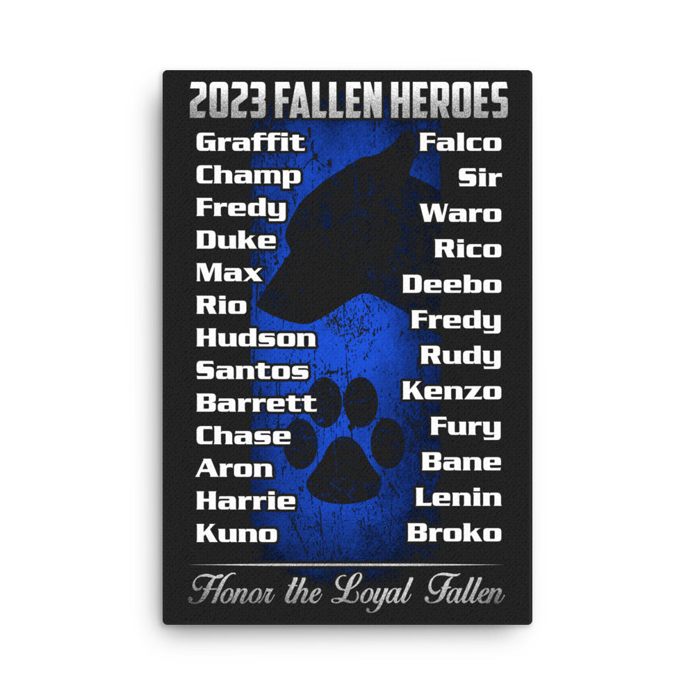 2023 K-9 Fallen Heroes Canvas