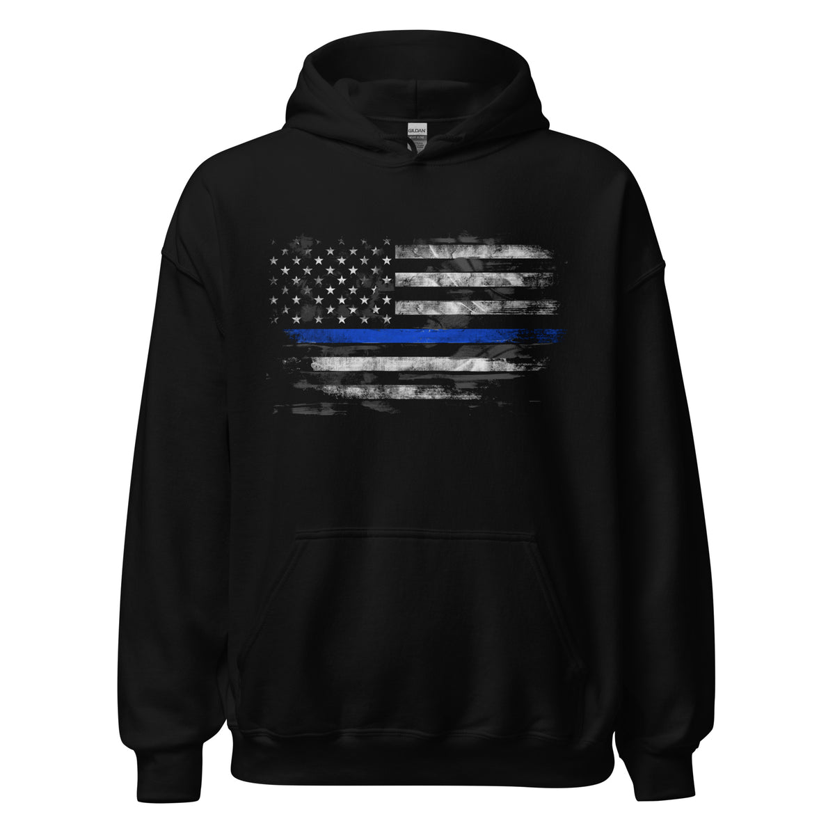 Thin Blue Line Flag 2.0 Front Hoodie