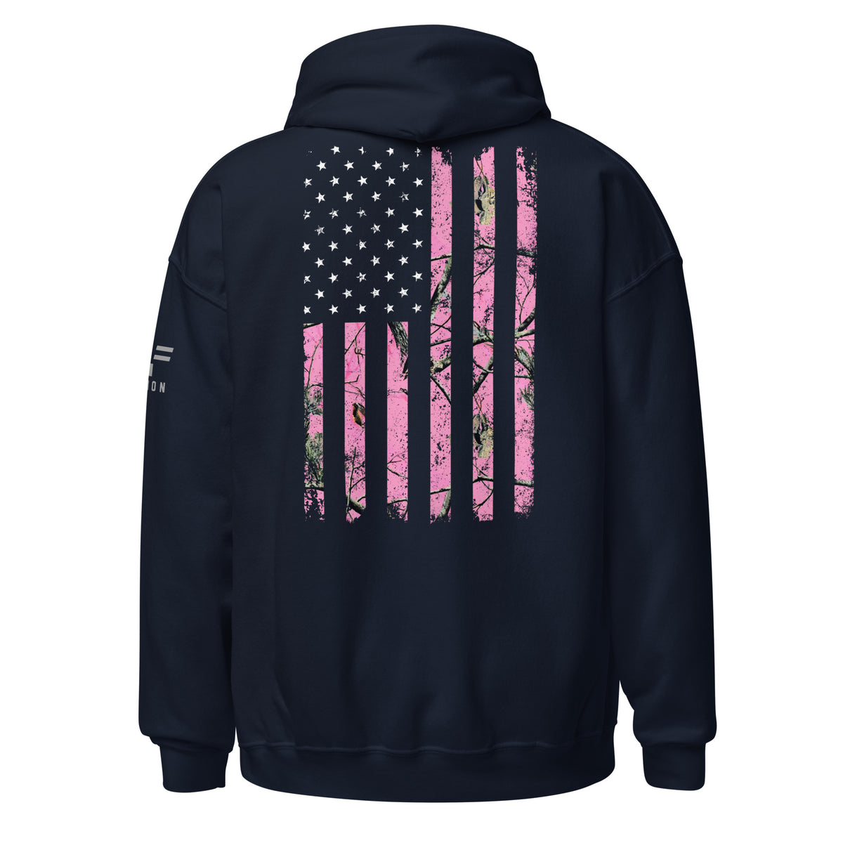 American Flag Pink Hunting Camo Hoodie