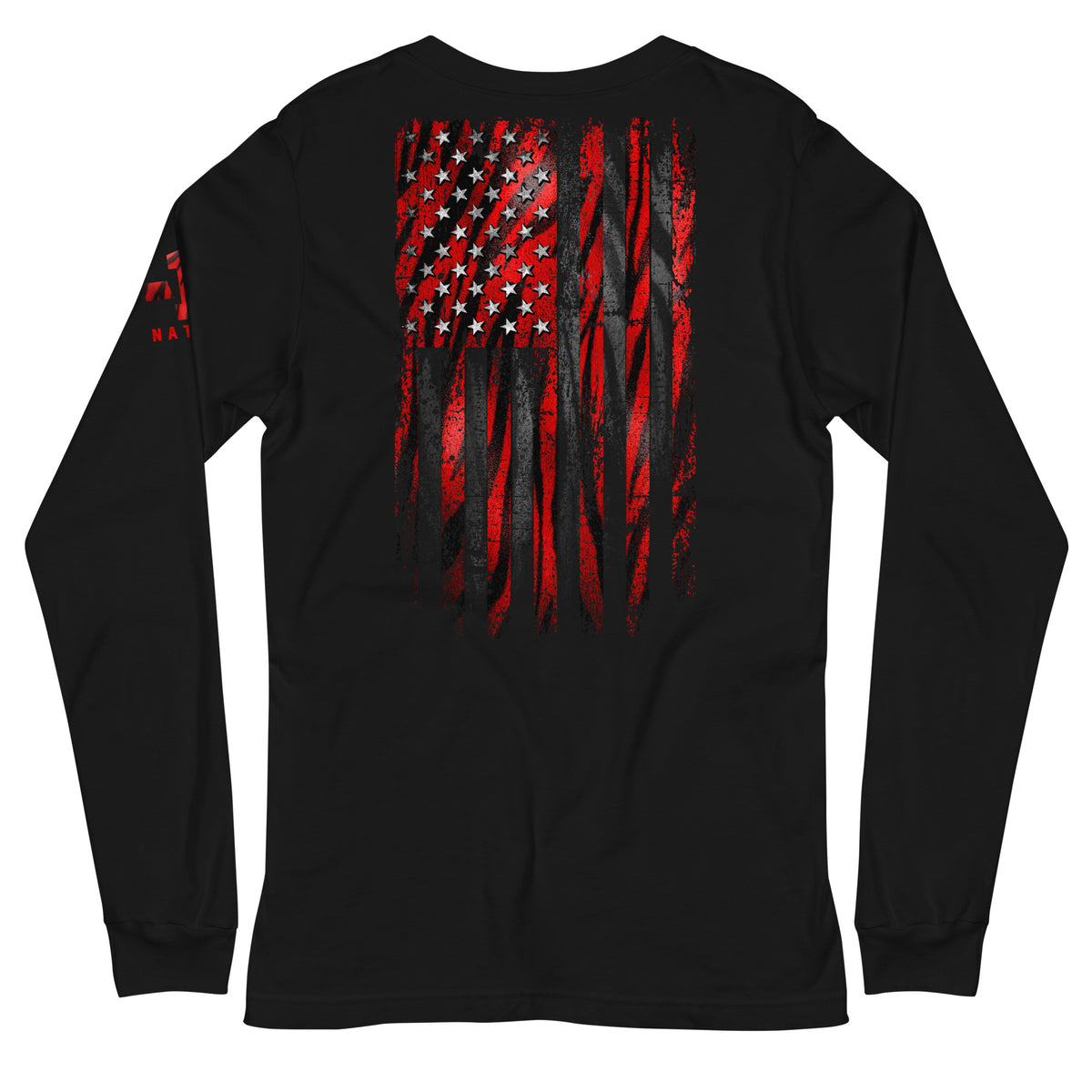 Red Tiger American Flag Long Sleeve