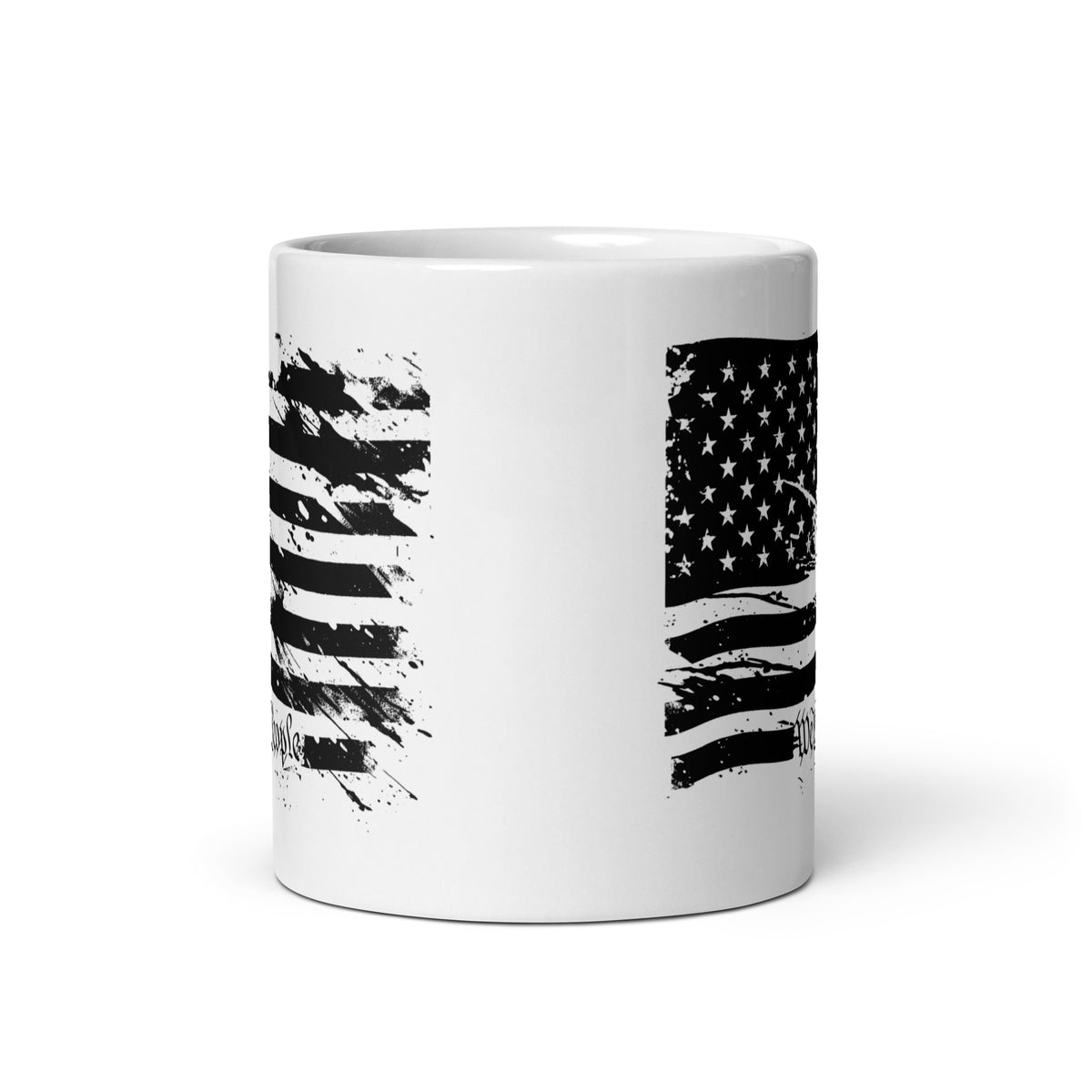 We The People American Flag Charcoal Mug