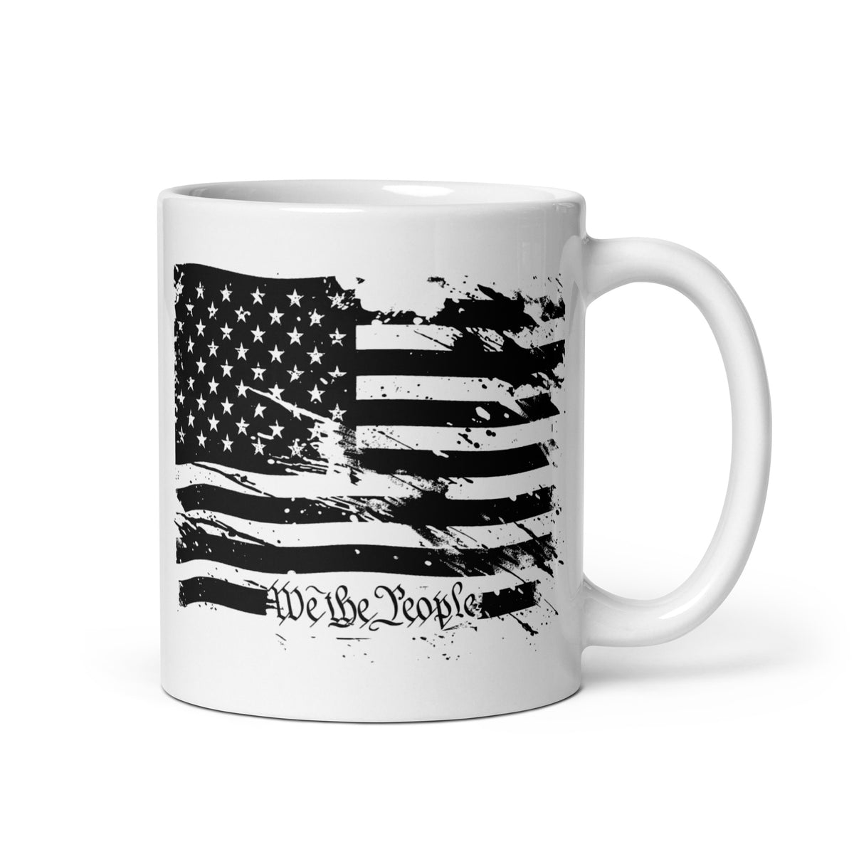 We The People American Flag Charcoal Mug