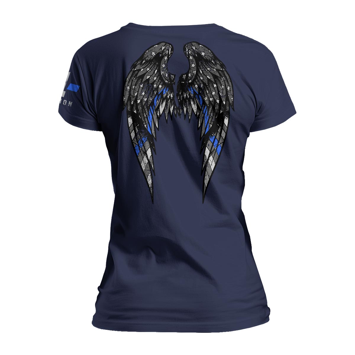 Thin Blue Line Angel Wings - Women&#39;s Relaxed Fit