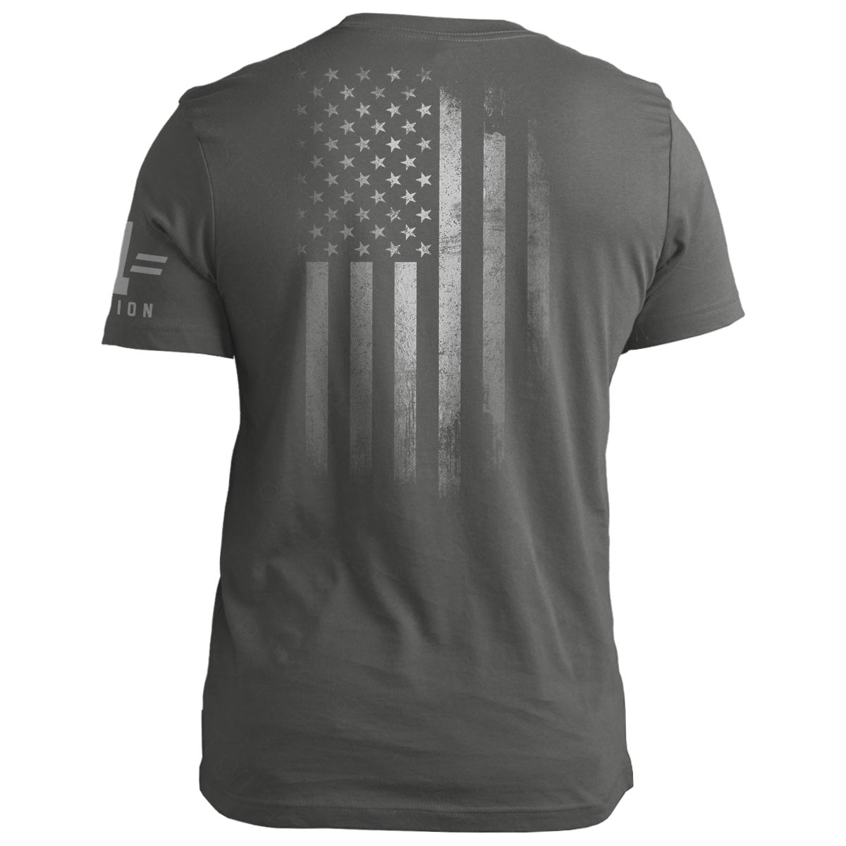 American Flag: Distressed Silver